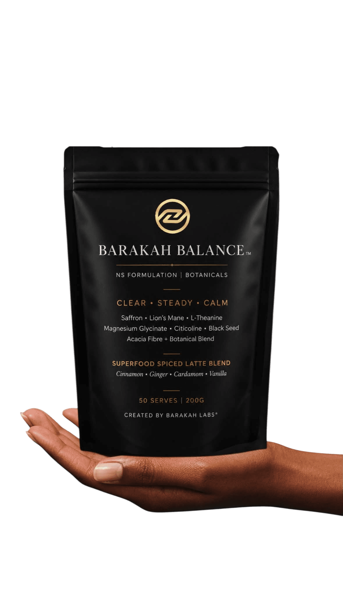 Eine Hand hält einen Beutel Barakah Balance