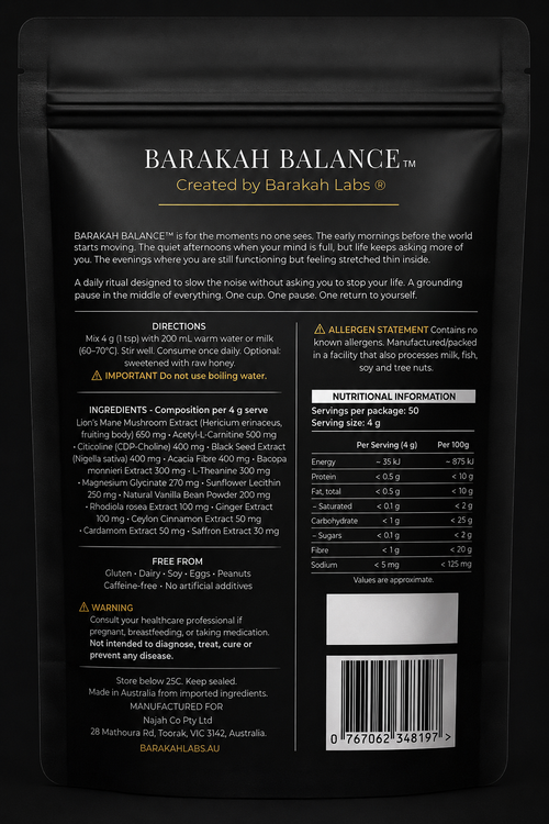 BARAKAH BALANCE™ | Premium Superfood Latte Blend