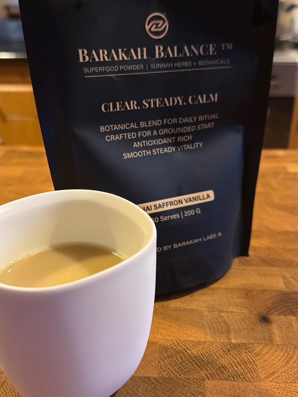 Barakah Balance™ Chai Saffron | Premium Botanical Superfood Blend | 50 Serves