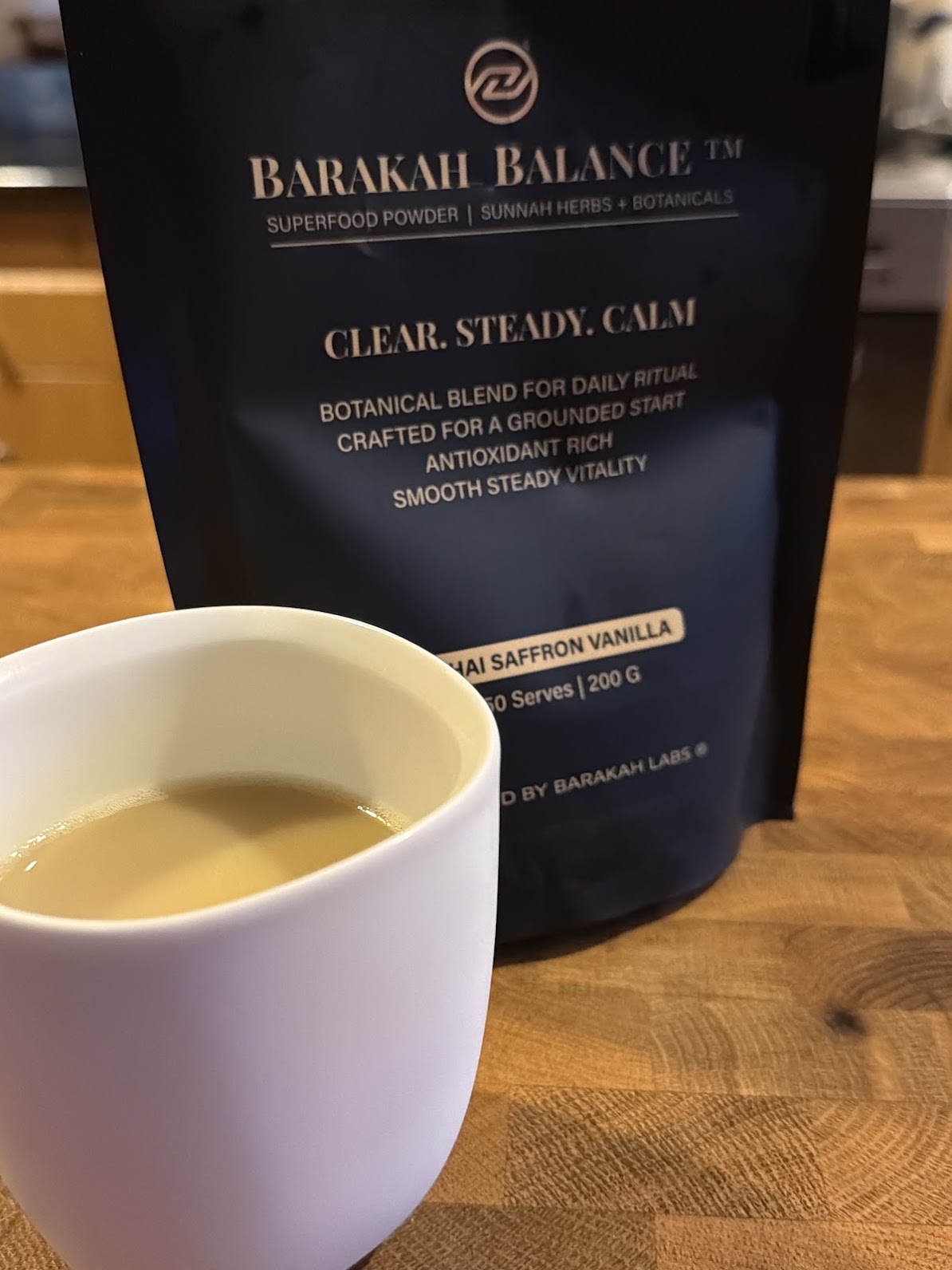 Barakah Balance™ Chai Saffron | Premium Botanical Superfood Blend | 50 Serves
